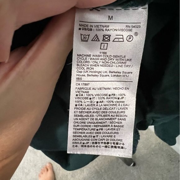 Gap Half Button Shirt Dress Green - Picture 12 of 13